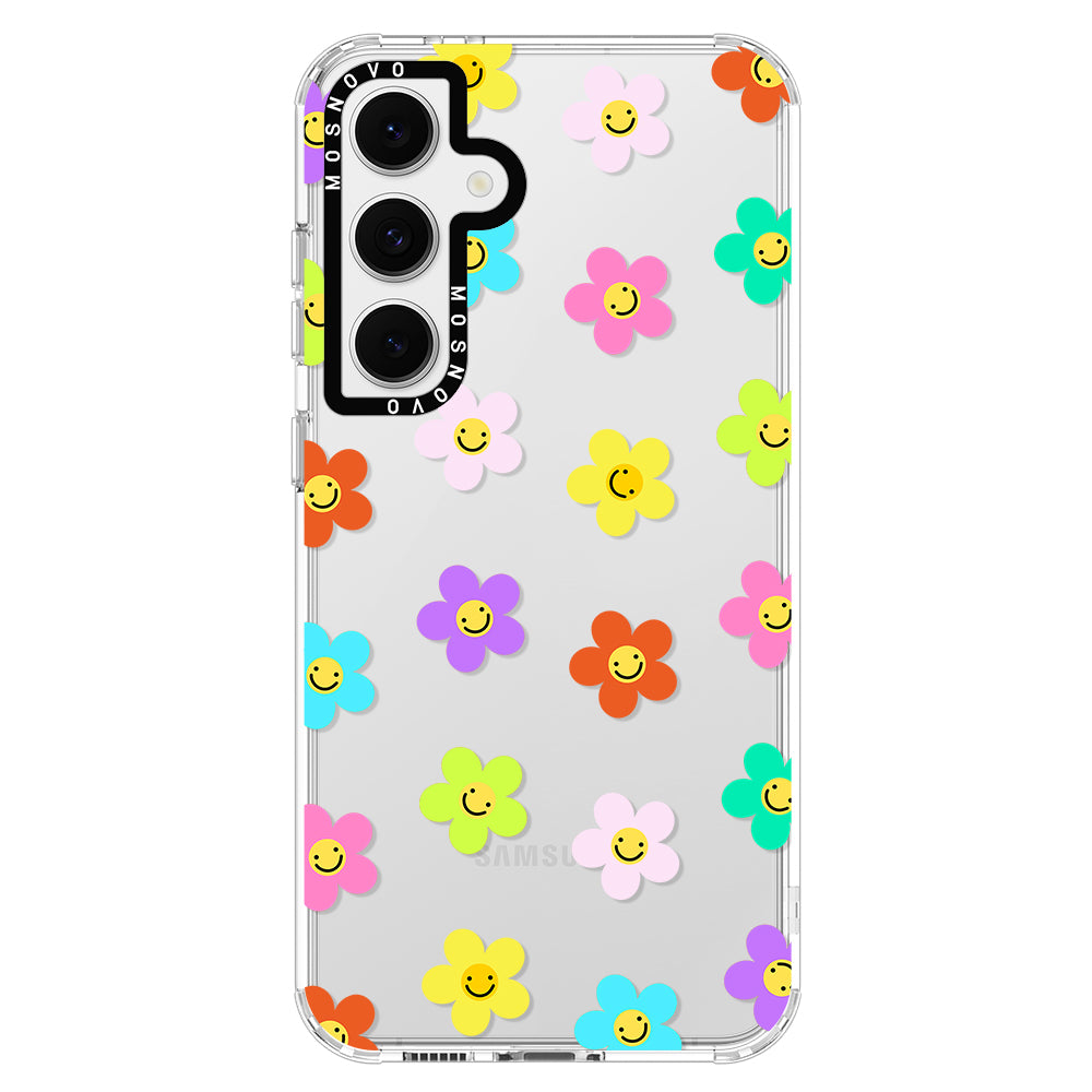 Smile Floral Phone Case - Samsung Galaxy S24 FE Case