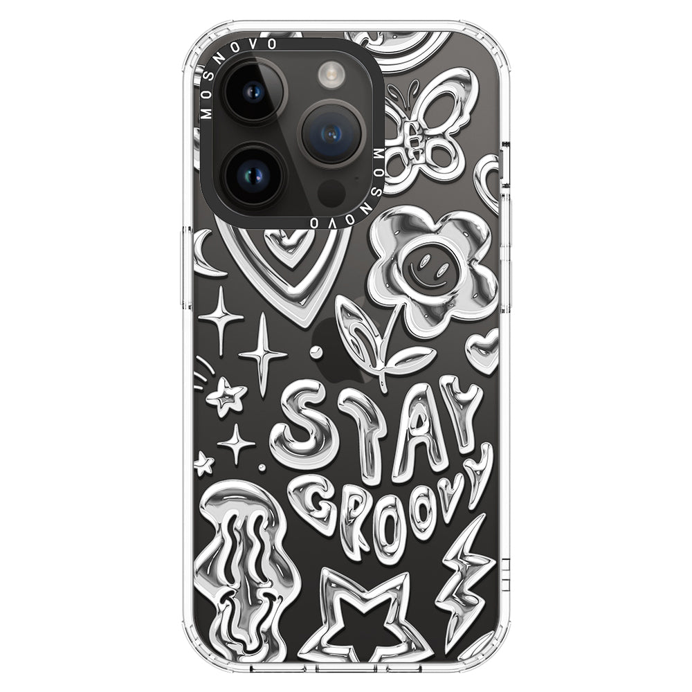 Silver Chrome Art (Flat Print) Phone Case - iPhone 14 Pro Case