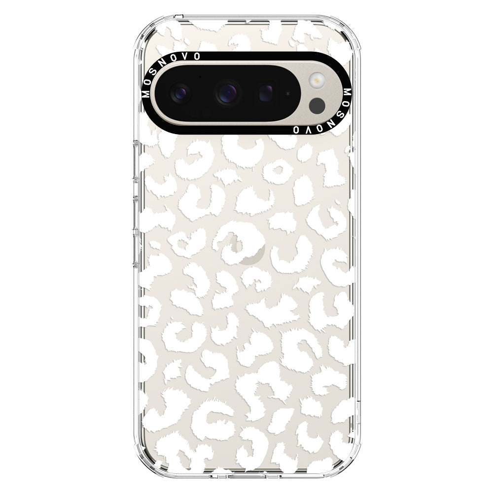 White Leopard Print Phone Case - Google Pixel 9 Pro Case