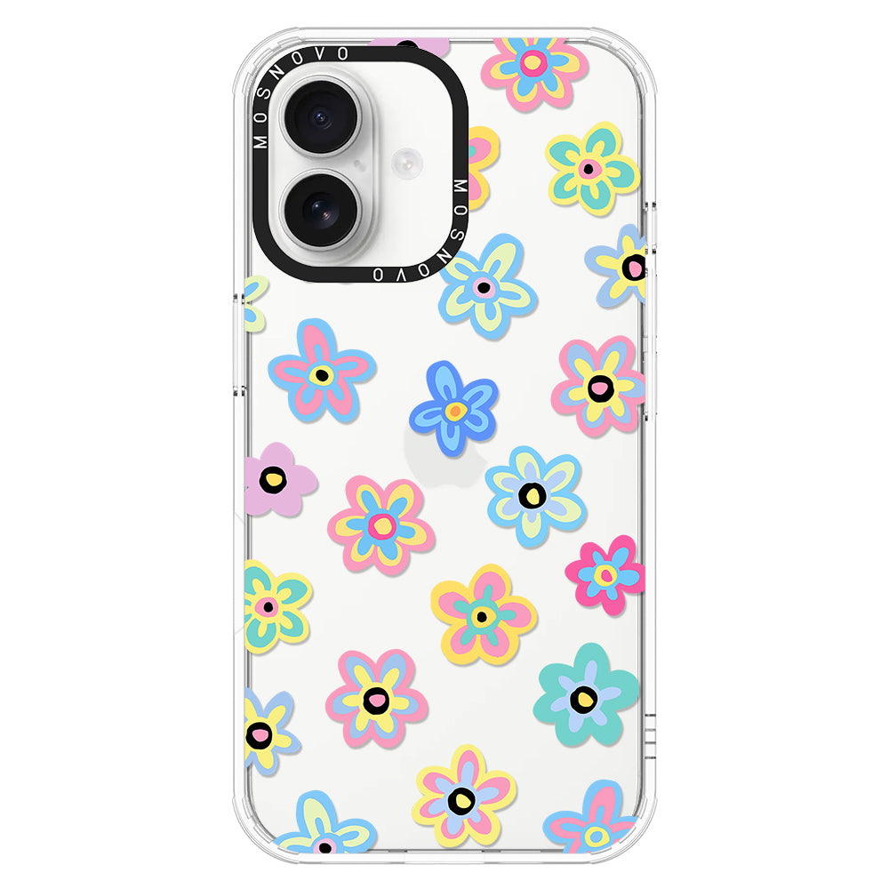 Groovy Flower Phone Case - iPhone 16 Plus Case - MOSNOVO