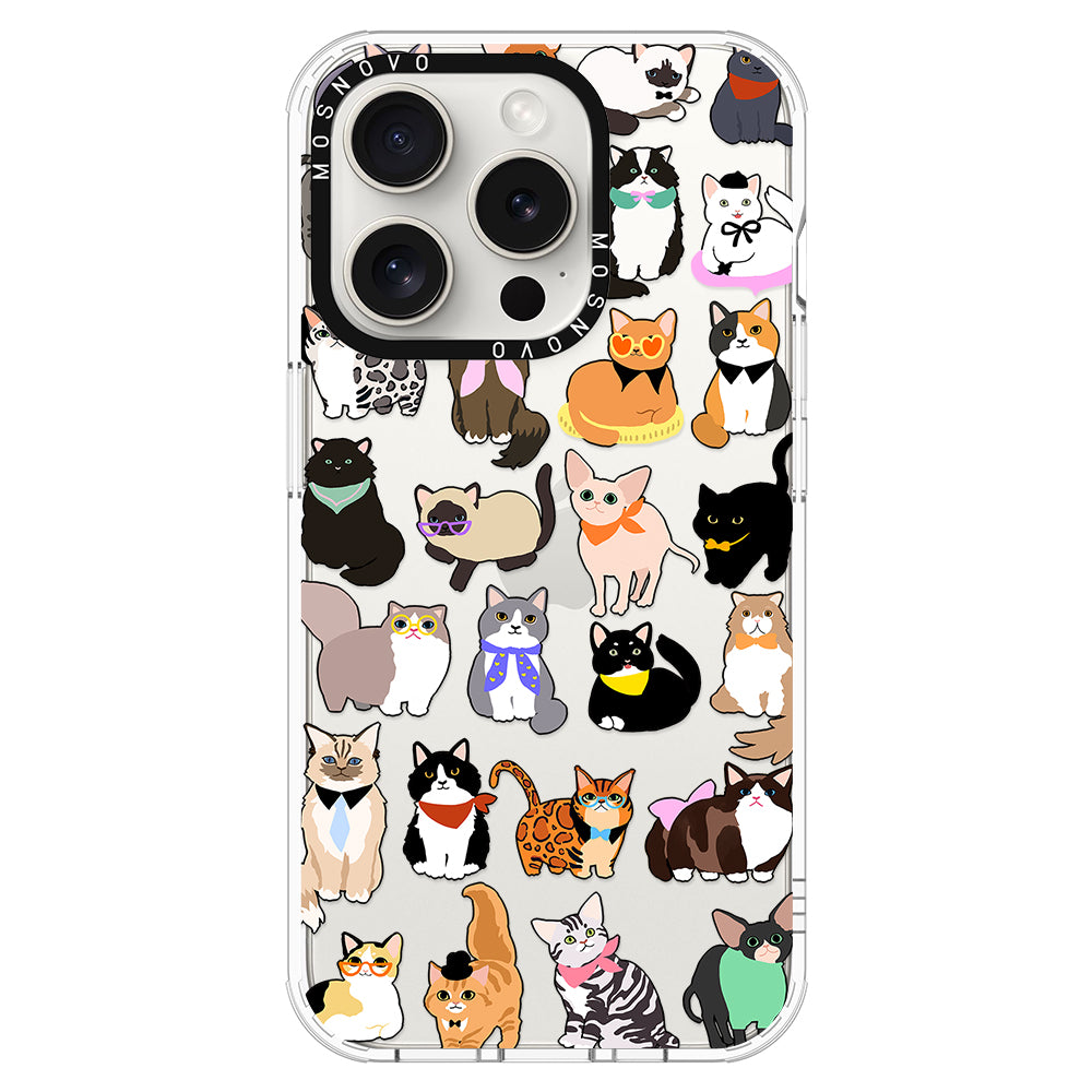 Cute Cat Phone Case - iPhone 16 Pro Case - MOSNOVO