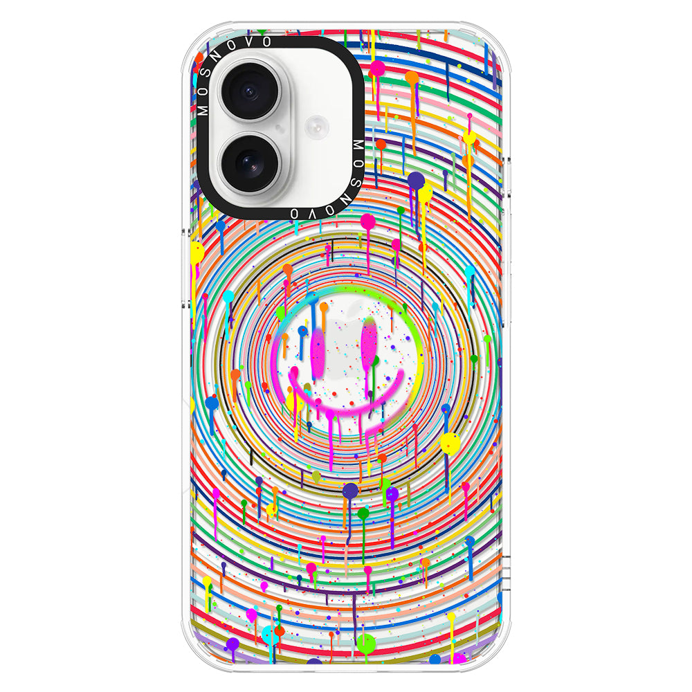 Dripping Smile Art Phone Case - iPhone 16 Plus Case - MOSNOVO