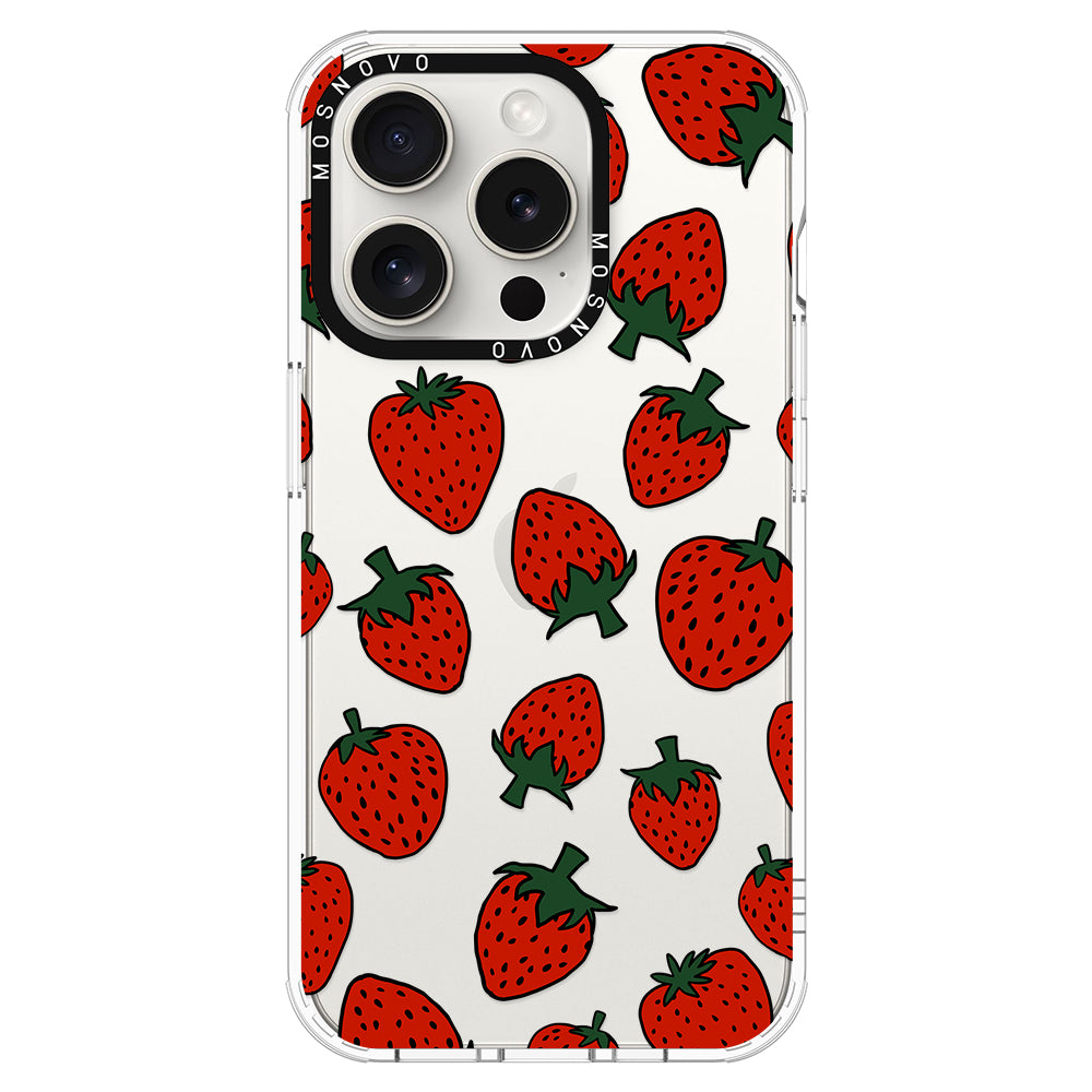 Red Strawberry Phone Case - iPhone 16 Pro Case - MOSNOVO