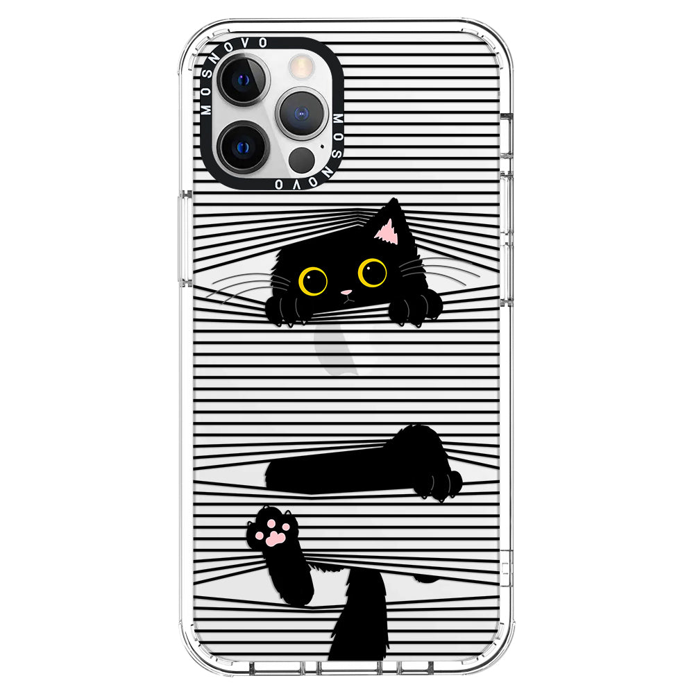 Hidden Black Cat Phone Case - iPhone 12 Pro Max Case