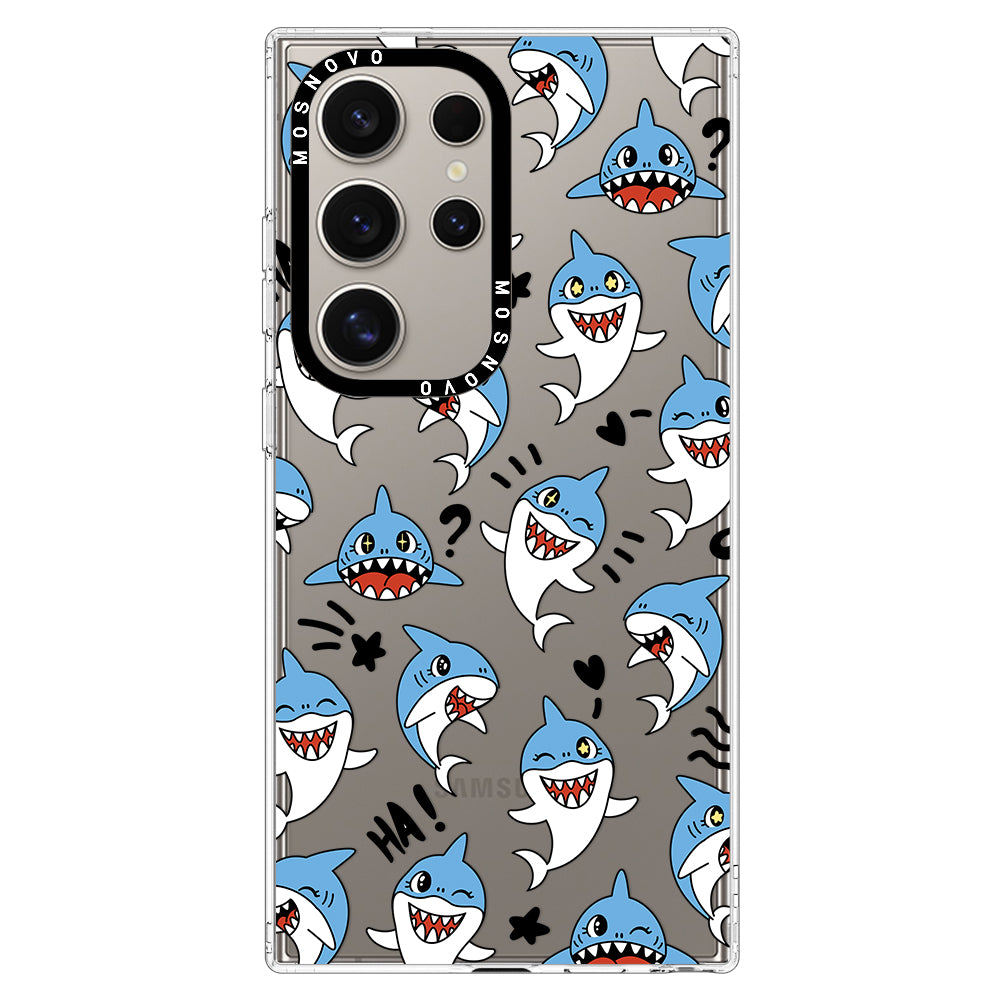 Cute Sharks Phone Case - Samsung Galaxy S24 Ultra Case