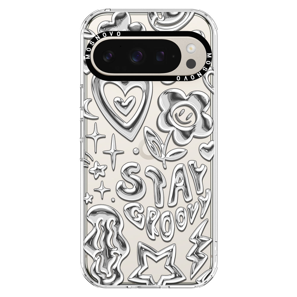 Silver Chrome Art (Flat Print) Phone Case - Google Pixel 9 Pro XL Case