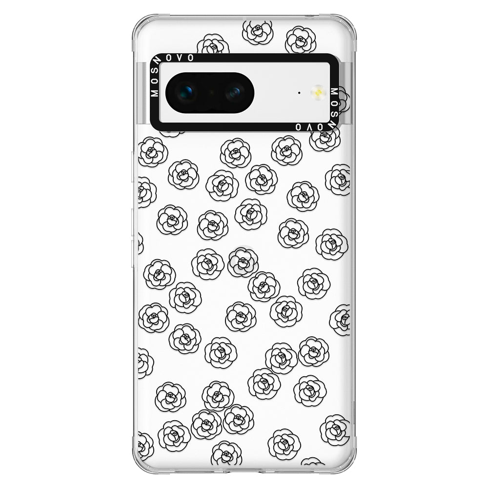 Linear Camelia Flower Phone Case - Google Pixel 7 Case