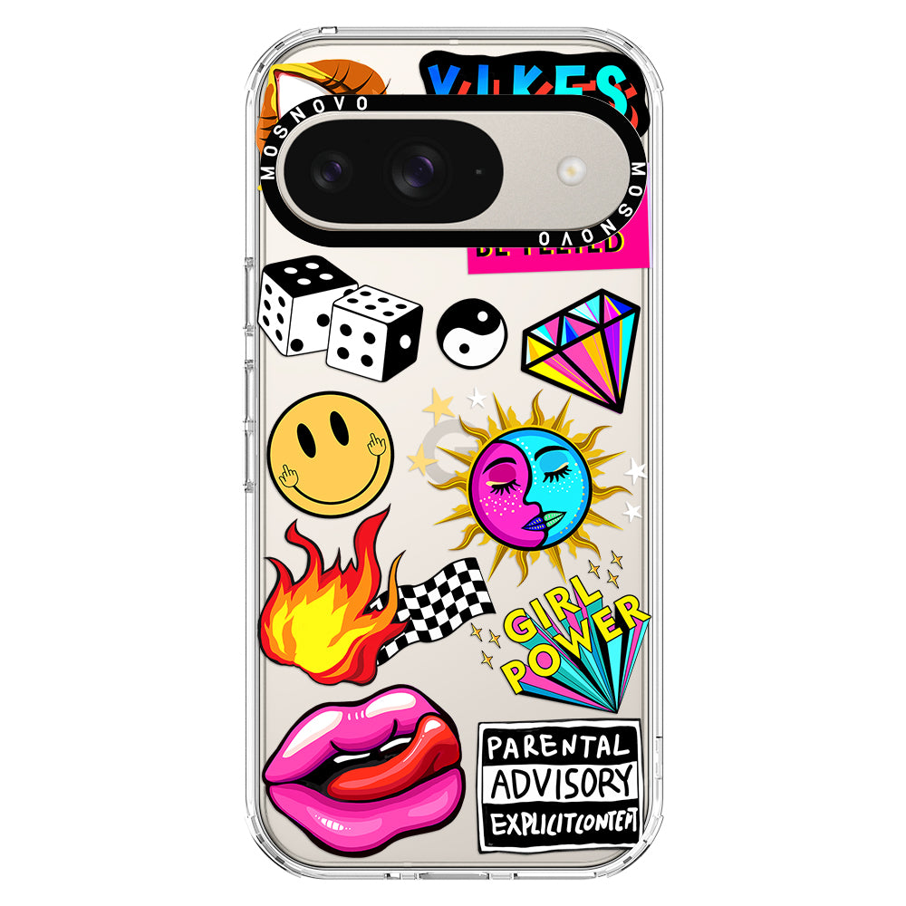 Funky Stickers Phone Case - Google Pixel 9 Case