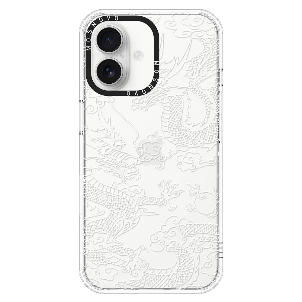 White Dragon Phone Case - iPhone 16 Plus Case - MOSNOVO