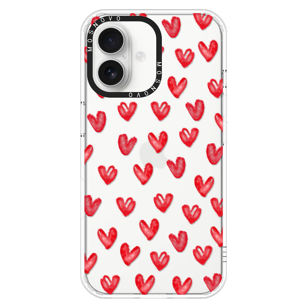 Cute Little Hearts Phone Case - iPhone 16 Case - MOSNOVO