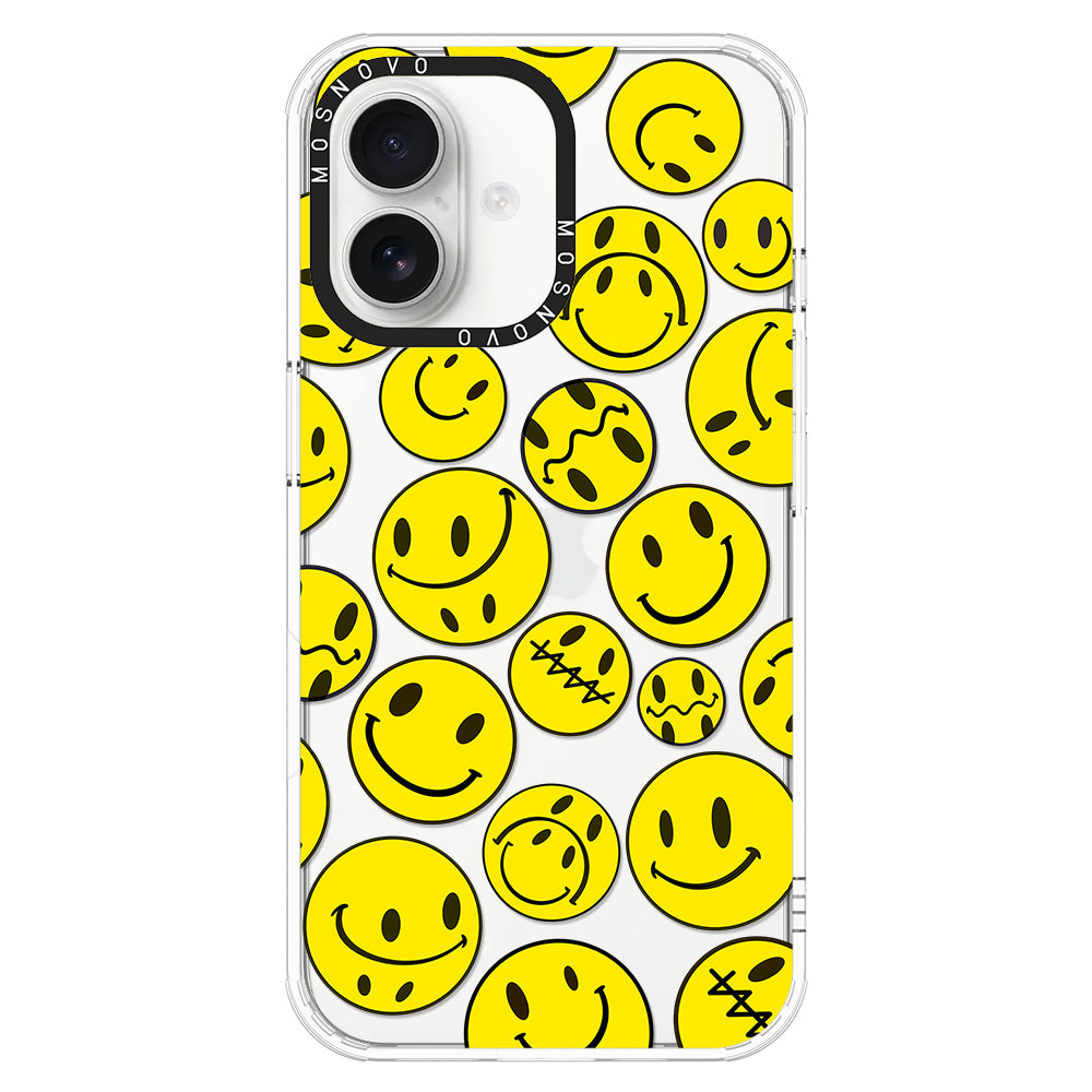 Smiley Face Phone Case - iPhone 16 Plus Case - MOSNOVO