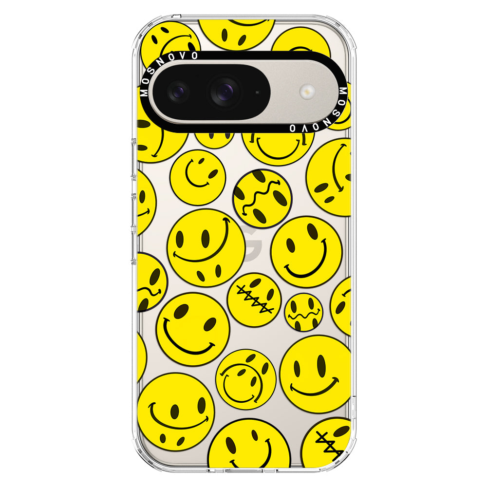 Yellow Sad Smile Face Phone Case - Google Pixel 9 Case