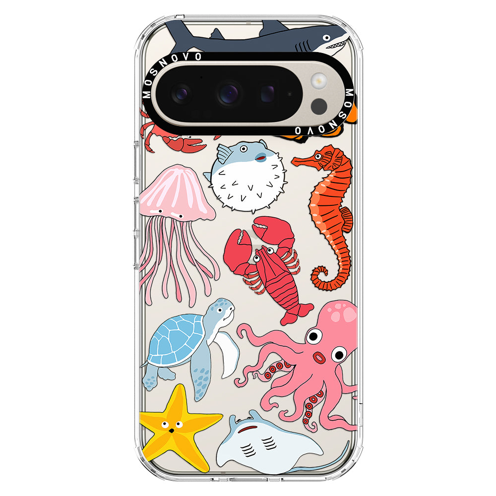 Cute Sea Animal Phone Case - Google Pixel 9 Pro XL Case