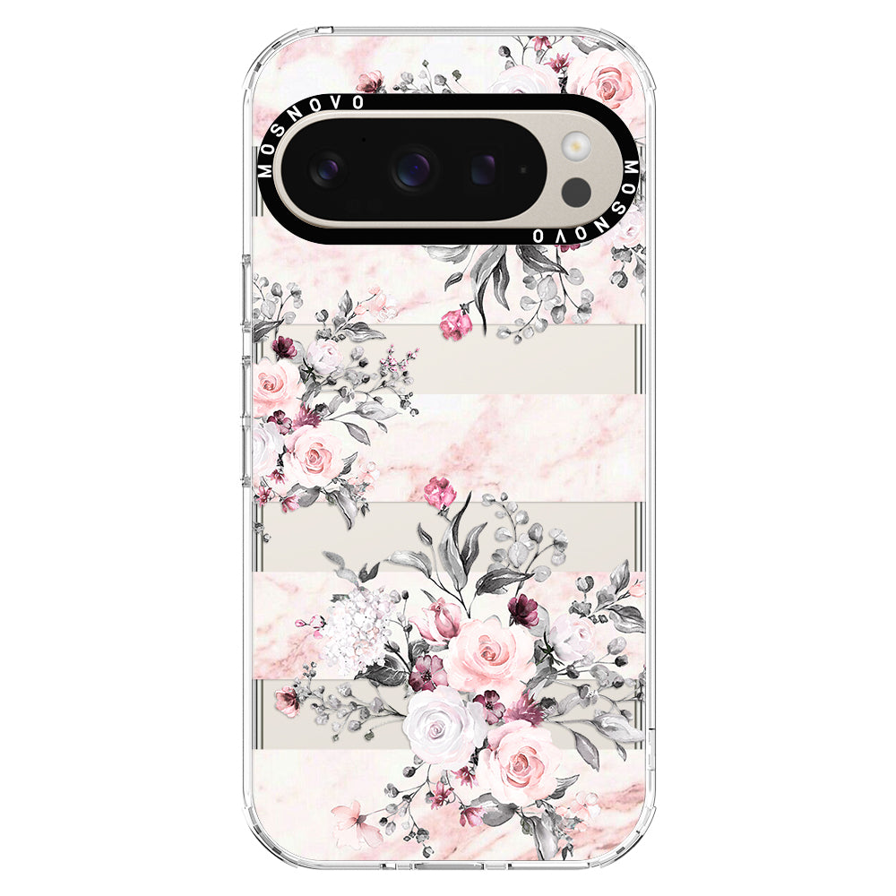 Pink Flower Marble Phone Case - Google Pixel 9 Pro XL Case