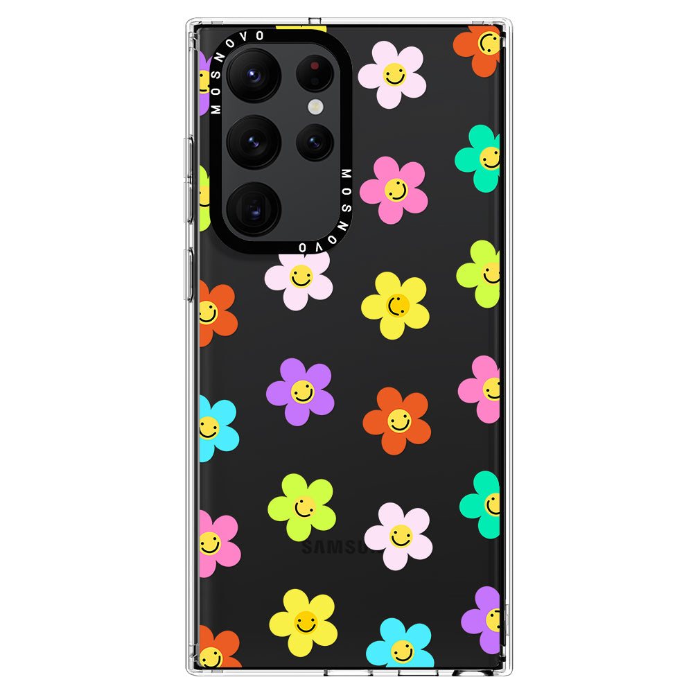 Smile Floral Phone Case - Samsung Galaxy S22 Ultra Case