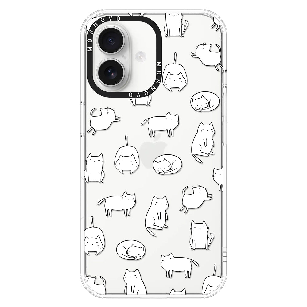 Cute Cats Phone Case - iPhone 16 Plus Case - MOSNOVO