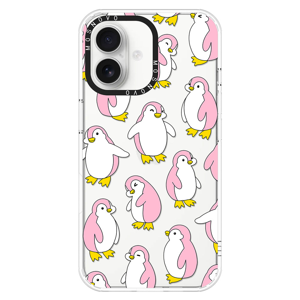 Pink Penguins Phone Case - iPhone 16 Case - MOSNOVO