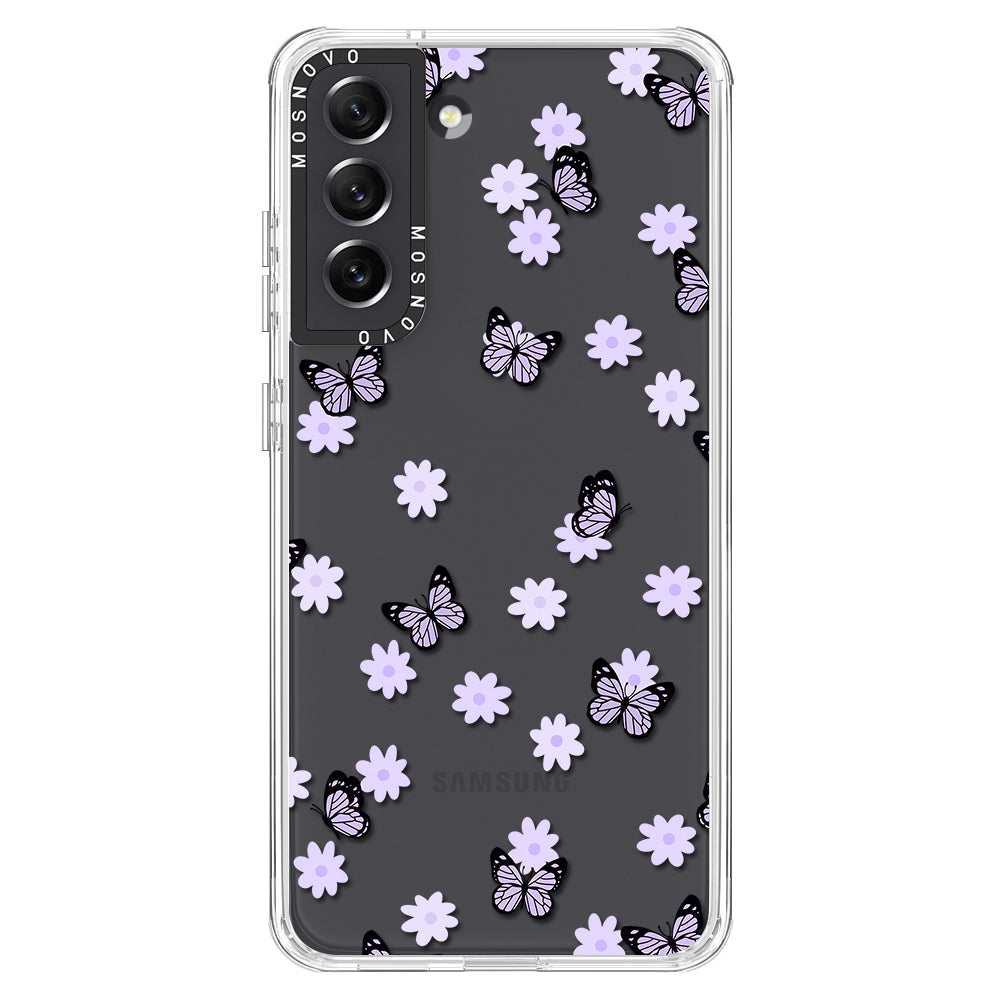 Lilac Butterfly Phone Case - Samsung Galaxy S21 FE Case