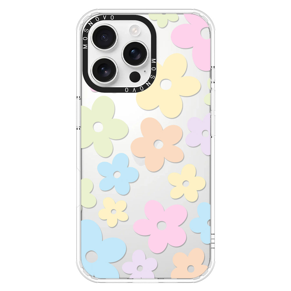 Pastel Flower Phone Case - iPhone 16 Pro Max Case - MOSNOVO