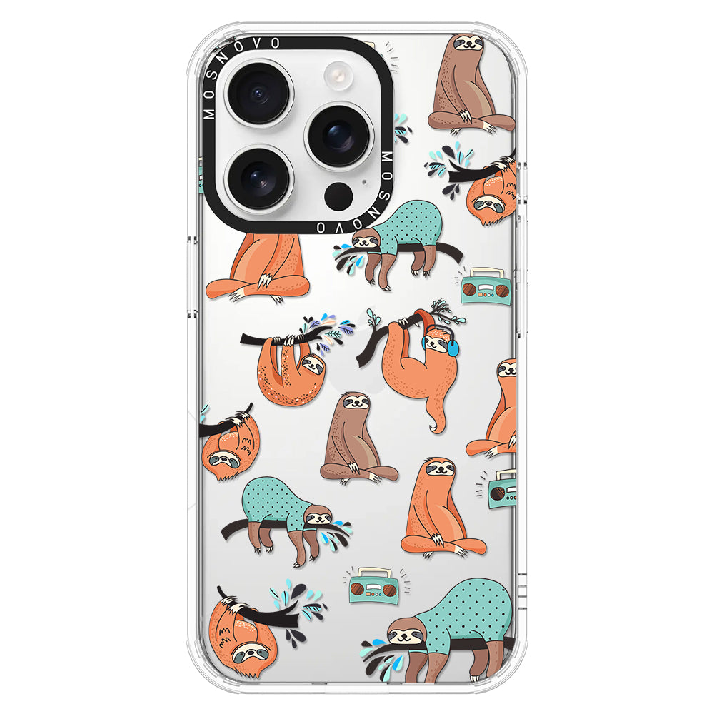 Musical Sloth Phone Case - iPhone 16 Pro Case - MOSNOVO