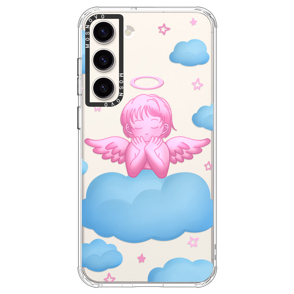 Pink Serenity Angel Phone Case - Samsung Galaxy S23 Case