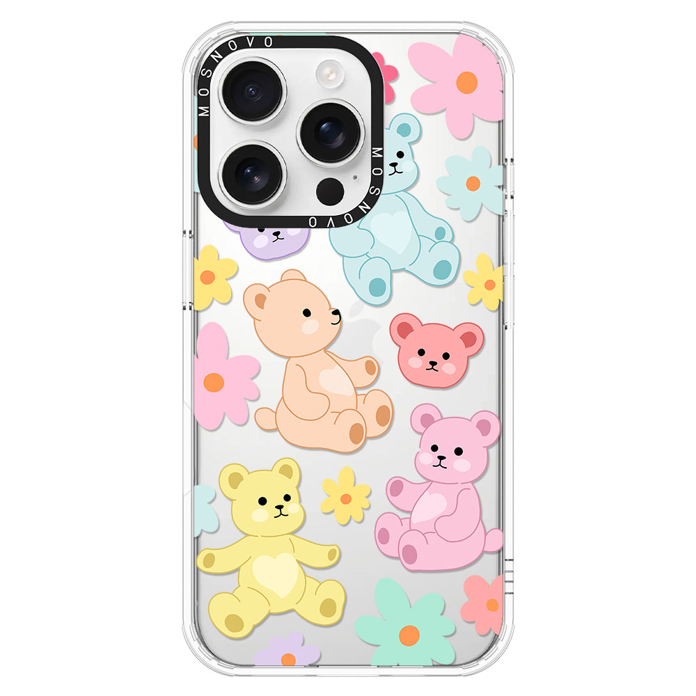 Cute Teddy Bear Phone Case - iPhone 16 Pro Case - MOSNOVO