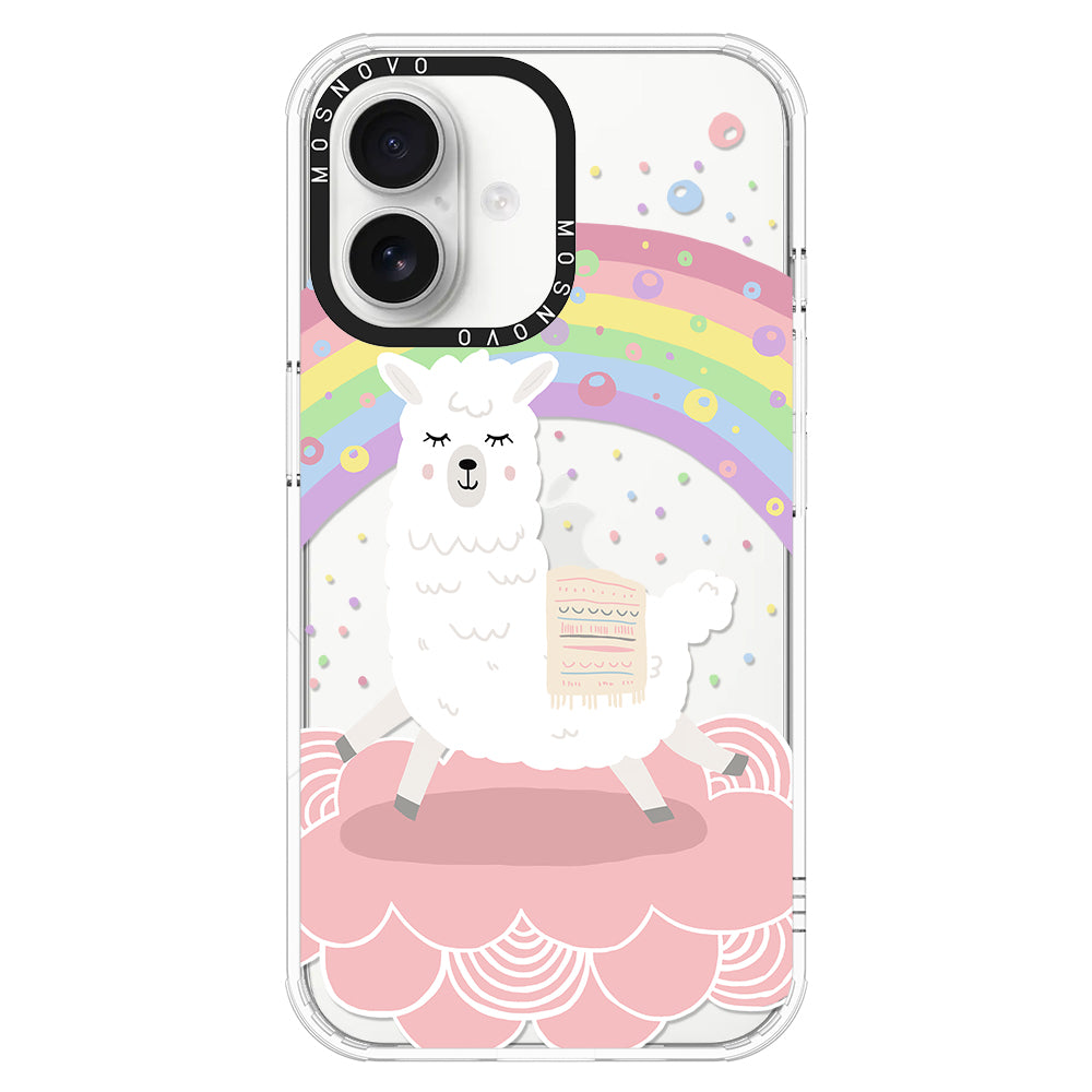 Rainbow Alpaca Phone Case - iPhone 16 Case - MOSNOVO