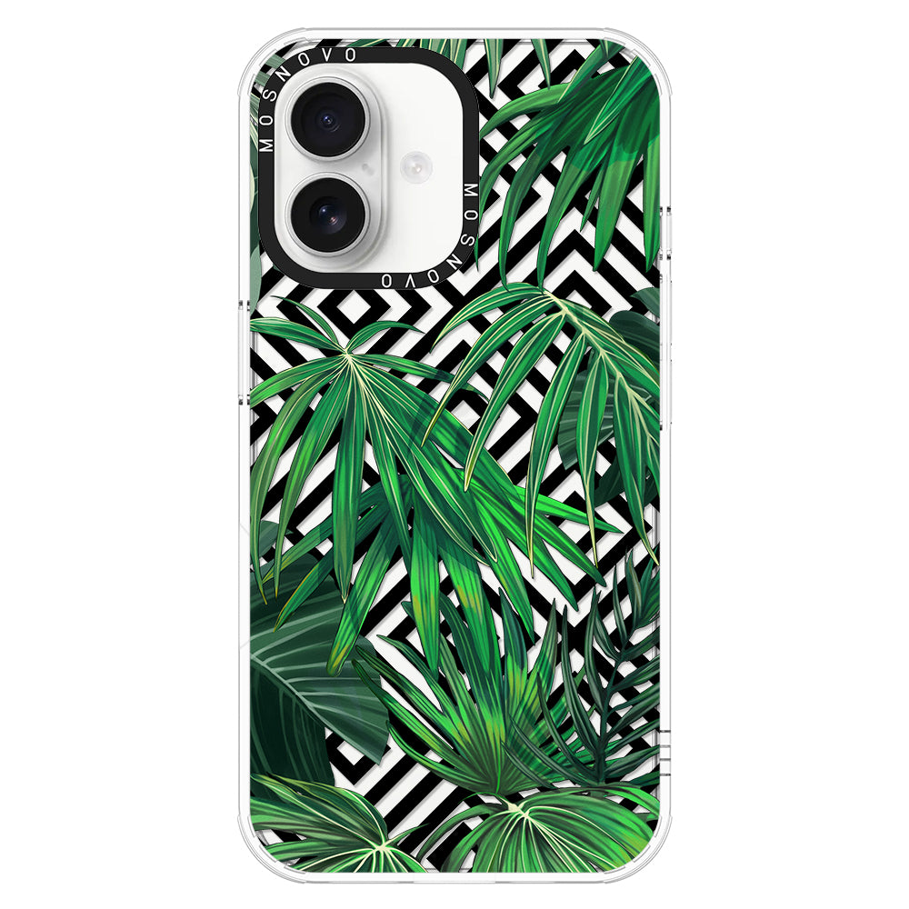 Areca Palm Pattern Phone Case - iPhone 16 Plus Case - MOSNOVO