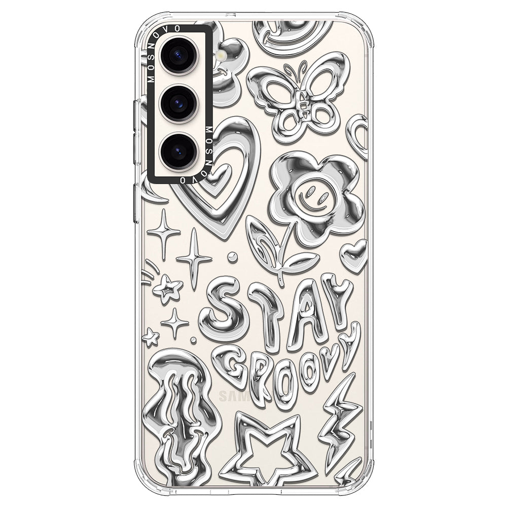 Silver Chrome Art (Flat Print) Phone Case - Samsung Galaxy S23 Plus Case