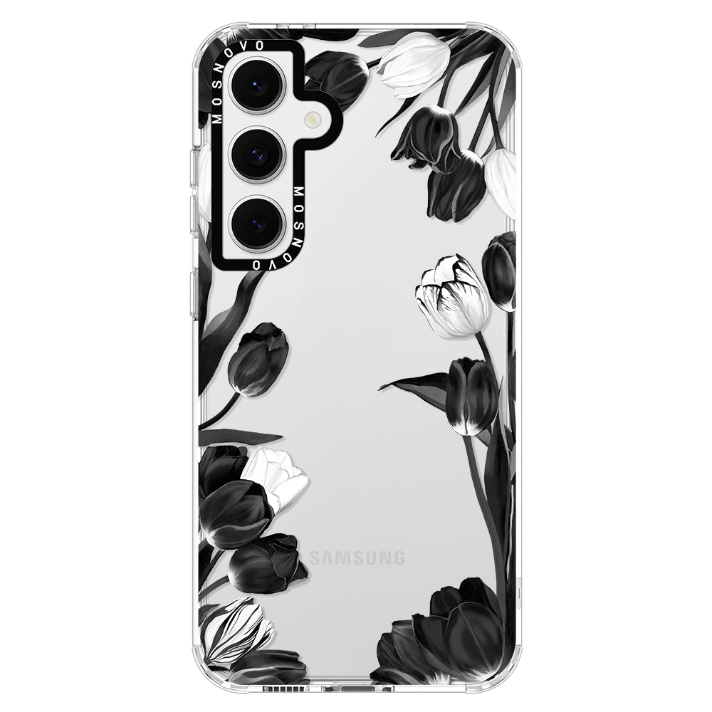 Black Tulips Phone Case - Samsung Galaxy S24 FE Case - MOSNOVO