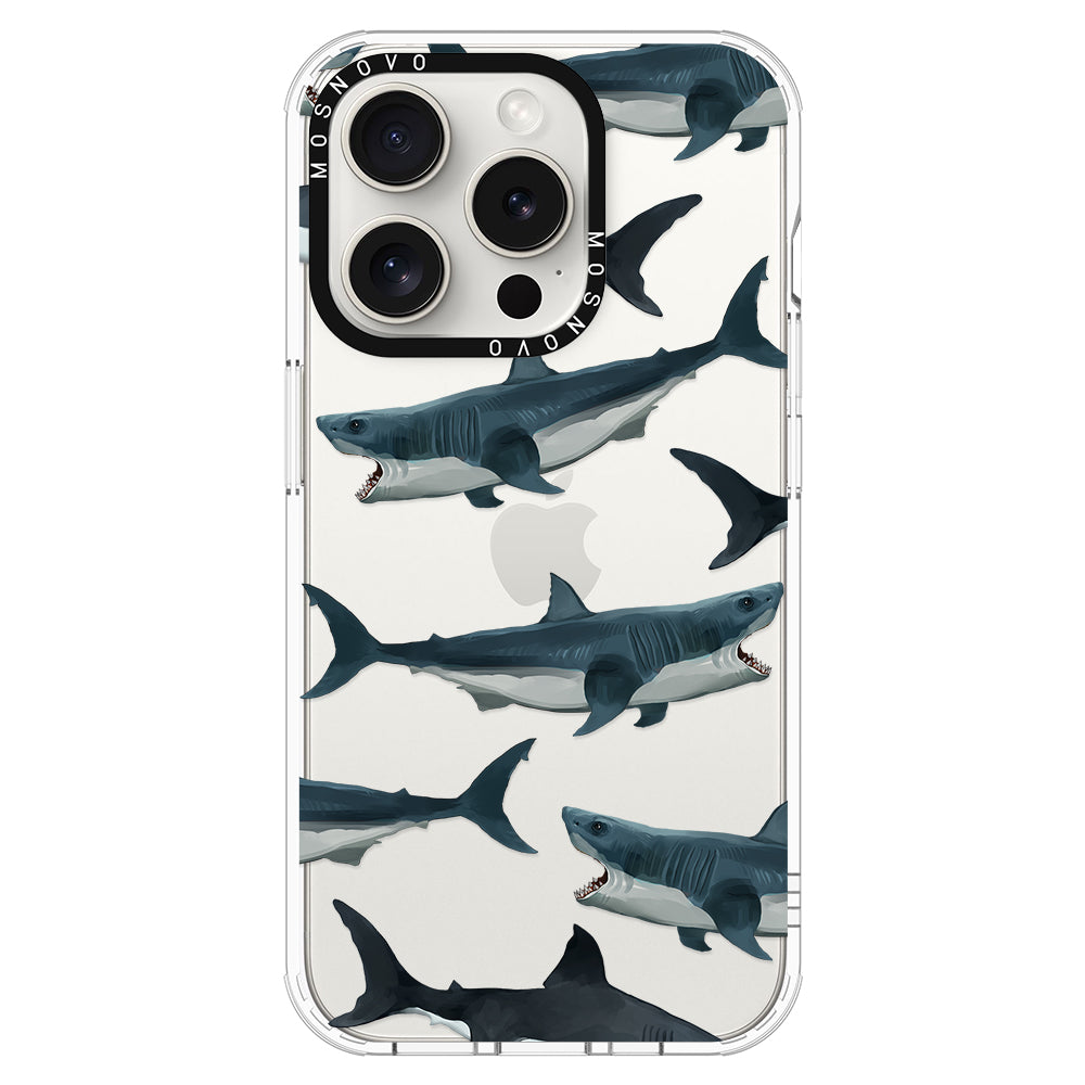 White Shark Phone Case - iPhone 16 Pro Max Case - MOSNOVO