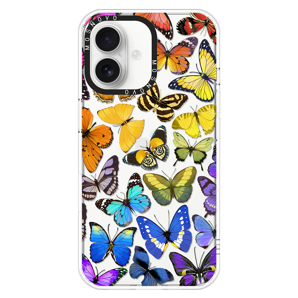 Rainbow Butterfly Phone Case - iPhone 16 Plus Case - MOSNOVO