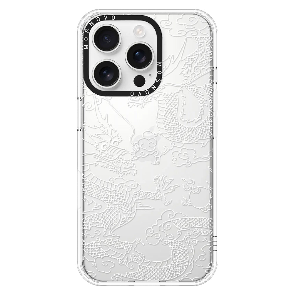 White Dragon Phone Case - iPhone 16 Pro Case - MOSNOVO