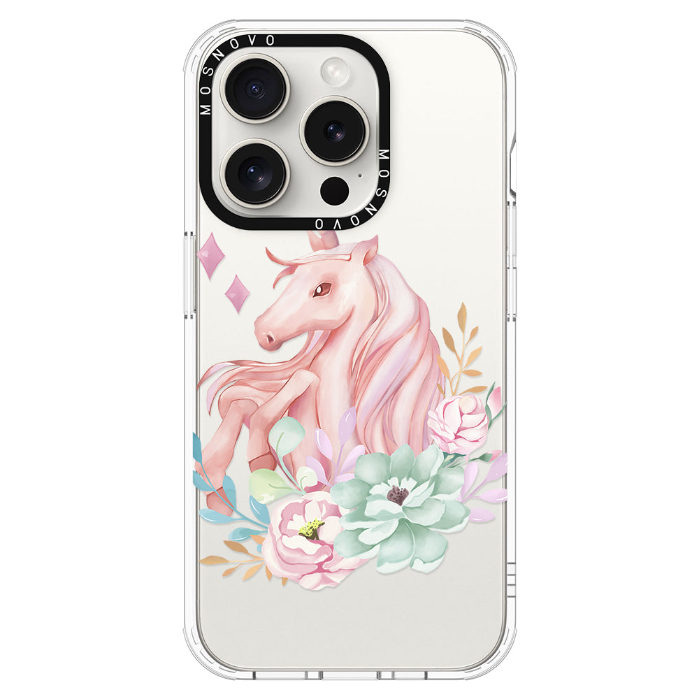 Elegant Flowers Unicorn Phone Case - iPhone 16 Pro Max Case - MOSNOVO