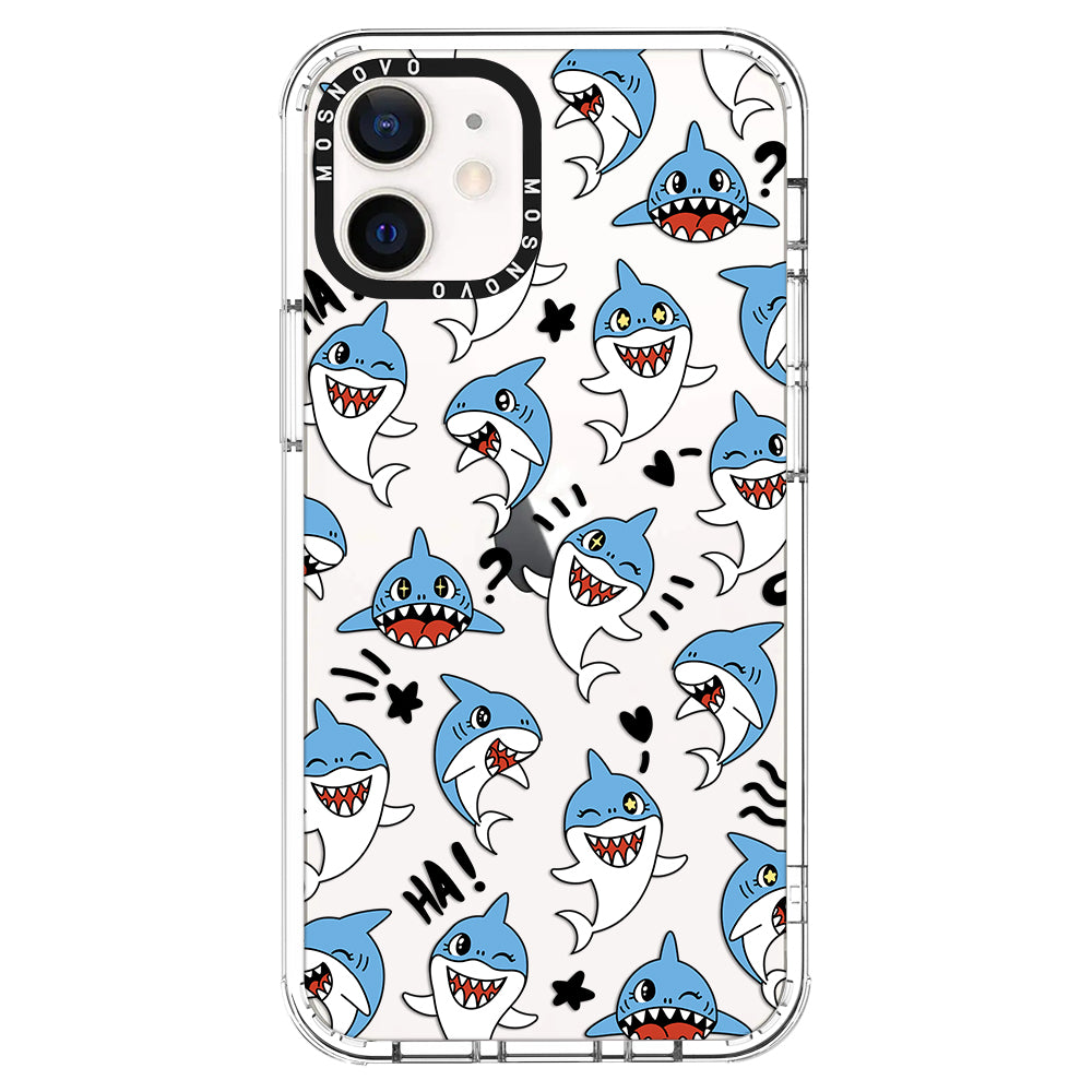 Cute Sharks Phone Case - iPhone 12 Mini Case