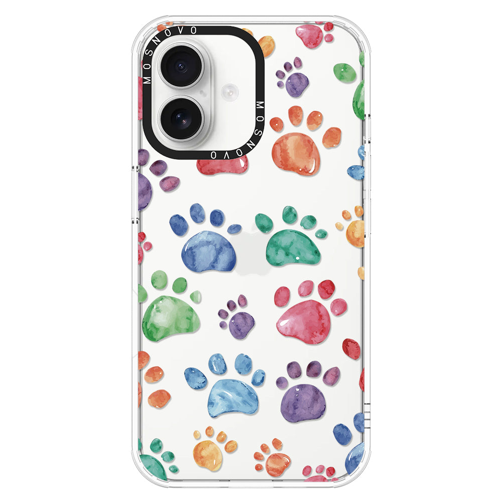 Colorful Paw Phone Case - iPhone 16 Case - MOSNOVO