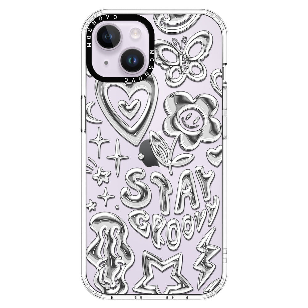 Silver Chrome Art (Flat Print) Phone Case - iPhone 14 Case