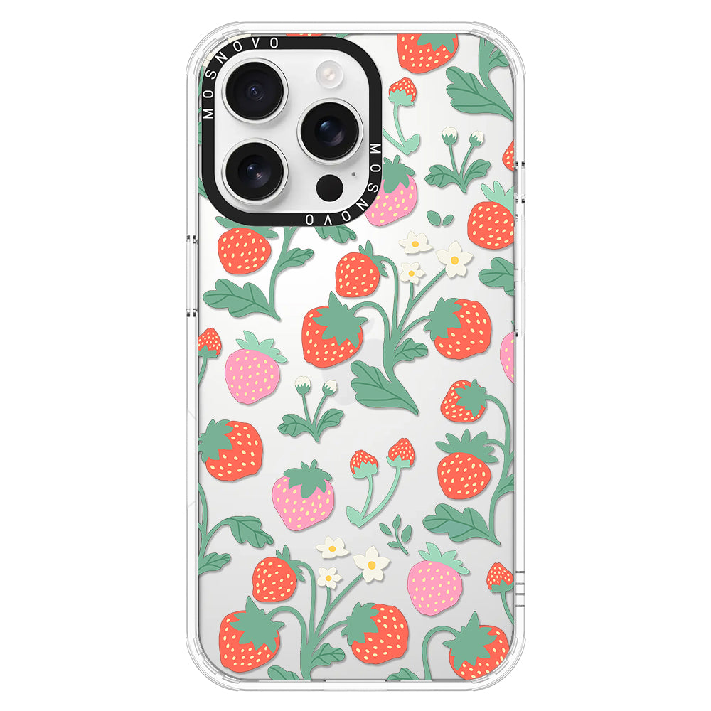 Cute Strawberry Phone Case - iPhone 16 Pro Max Case - MOSNOVO