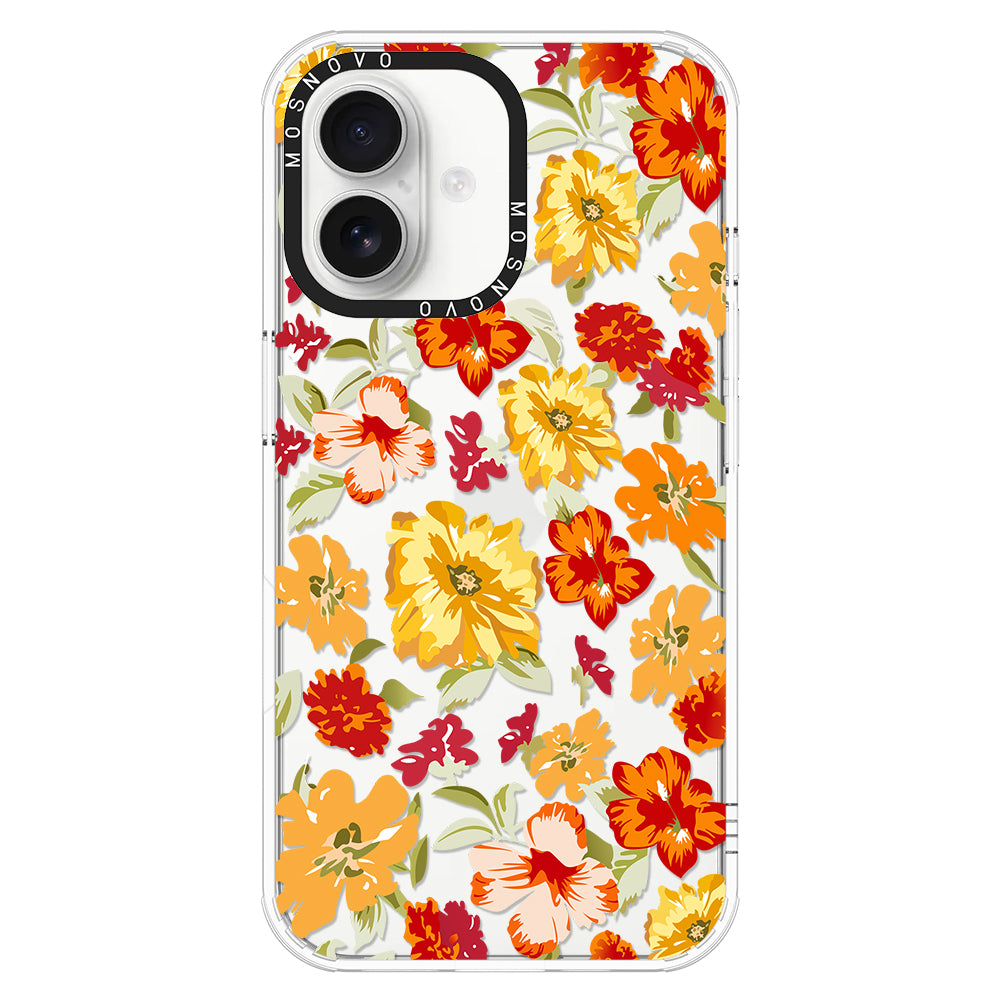 70s Boho Yellow Flower Phone Case - iPhone 16 Case - MOSNOVO