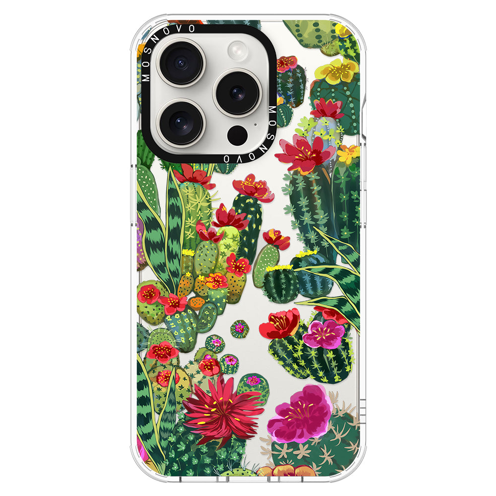 Cactus Garden Phone Case - iPhone 16 Pro Max Case - MOSNOVO