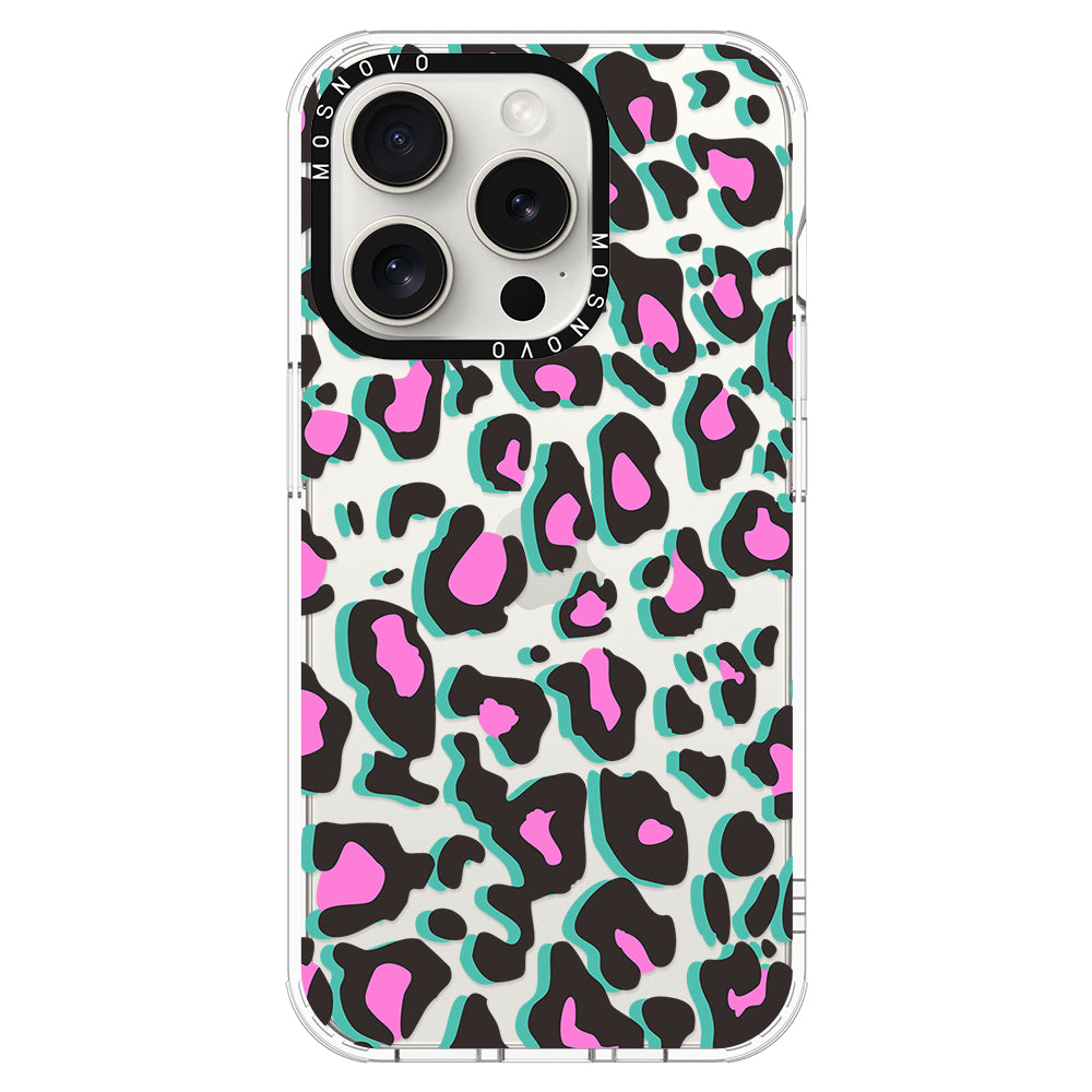 Hot Pink Leopard Print Phone Case - iPhone 16 Pro Case - MOSNOVO