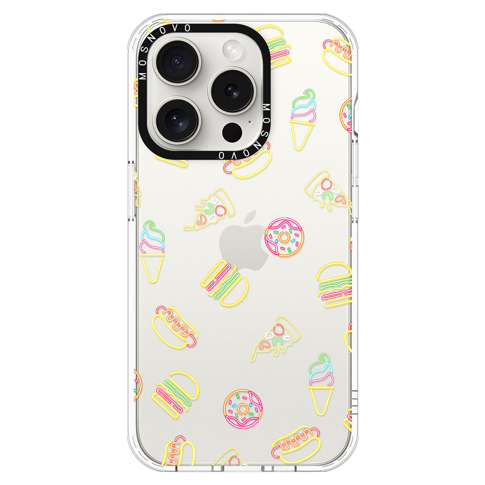 Neon Burgers Phone Case - iPhone 16 Pro Case - MOSNOVO