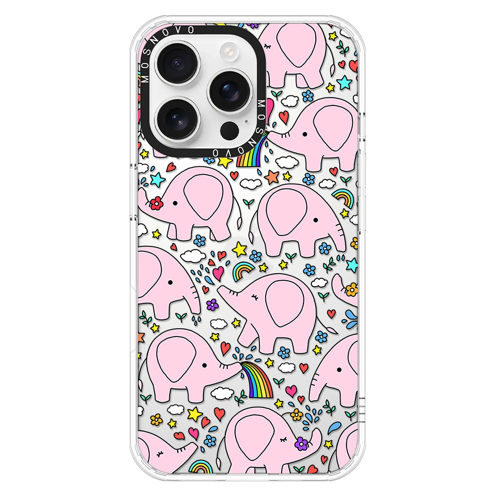 Pink Elephant Phone Case - iPhone 16 Pro Max Case - MOSNOVO