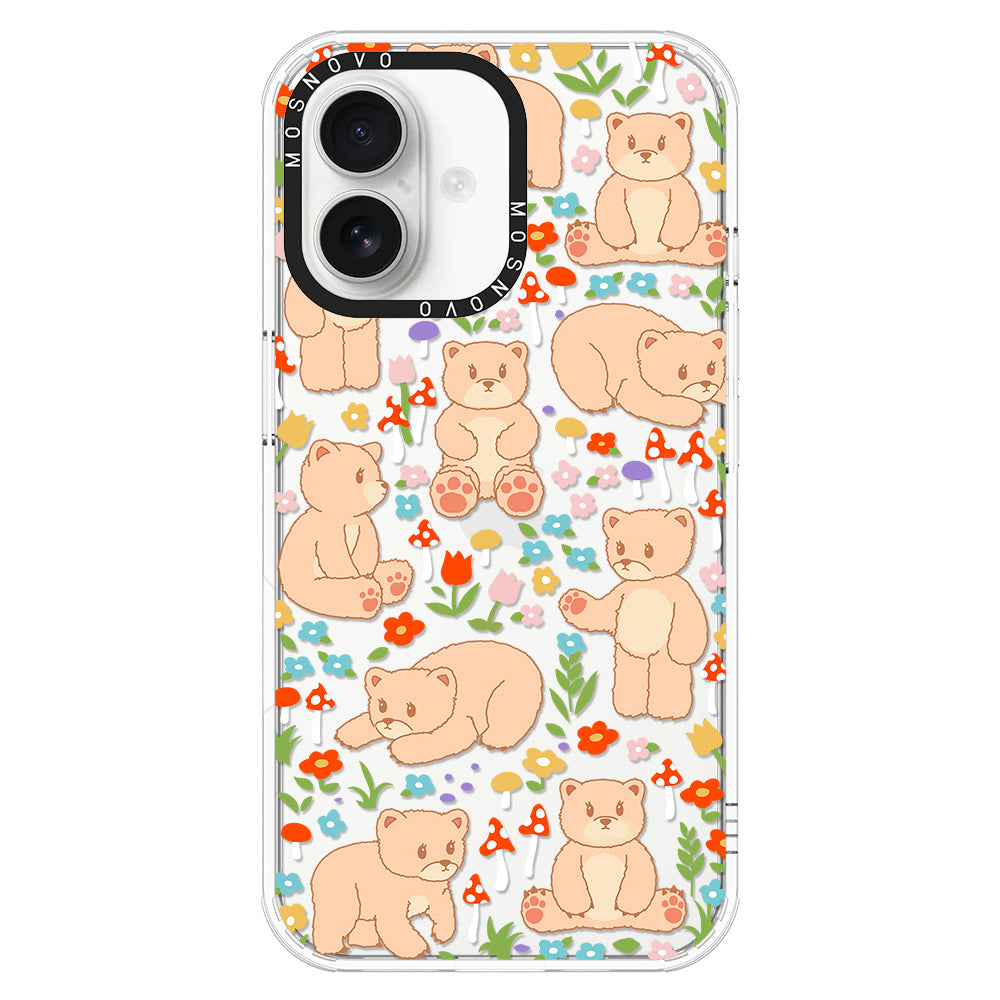 Cute Bear Phone Case - iPhone 16 Plus Case - MOSNOVO