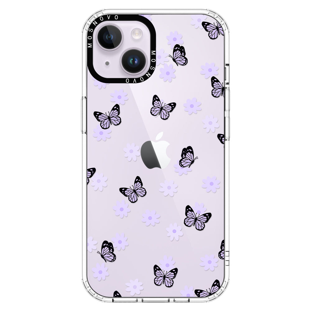 Lilac Butterfly Phone Case - iPhone 14 Plus Case