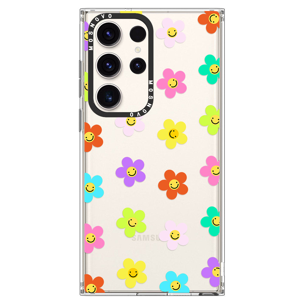 Smile Floral Phone Case - Samsung Galaxy S23 Ultra Case