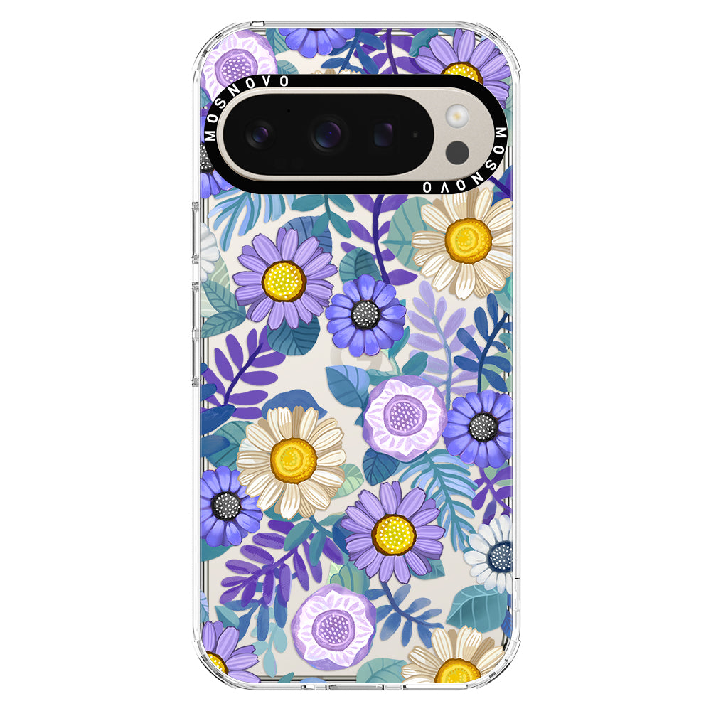 Purple Floral Phone Case - Google Pixel 9 Pro XL Case