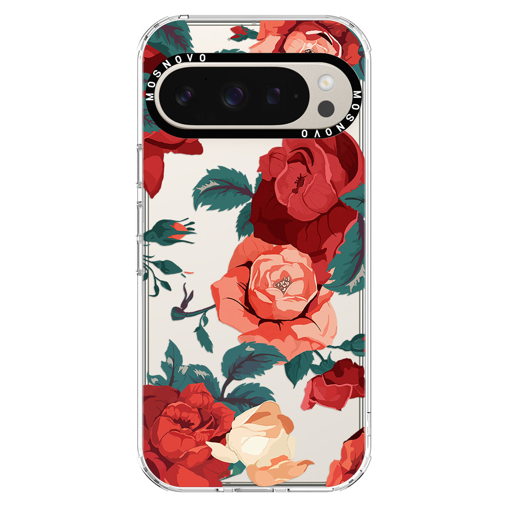 Vintage Red Rose Phone Case - Google Pixel 9 Pro Case