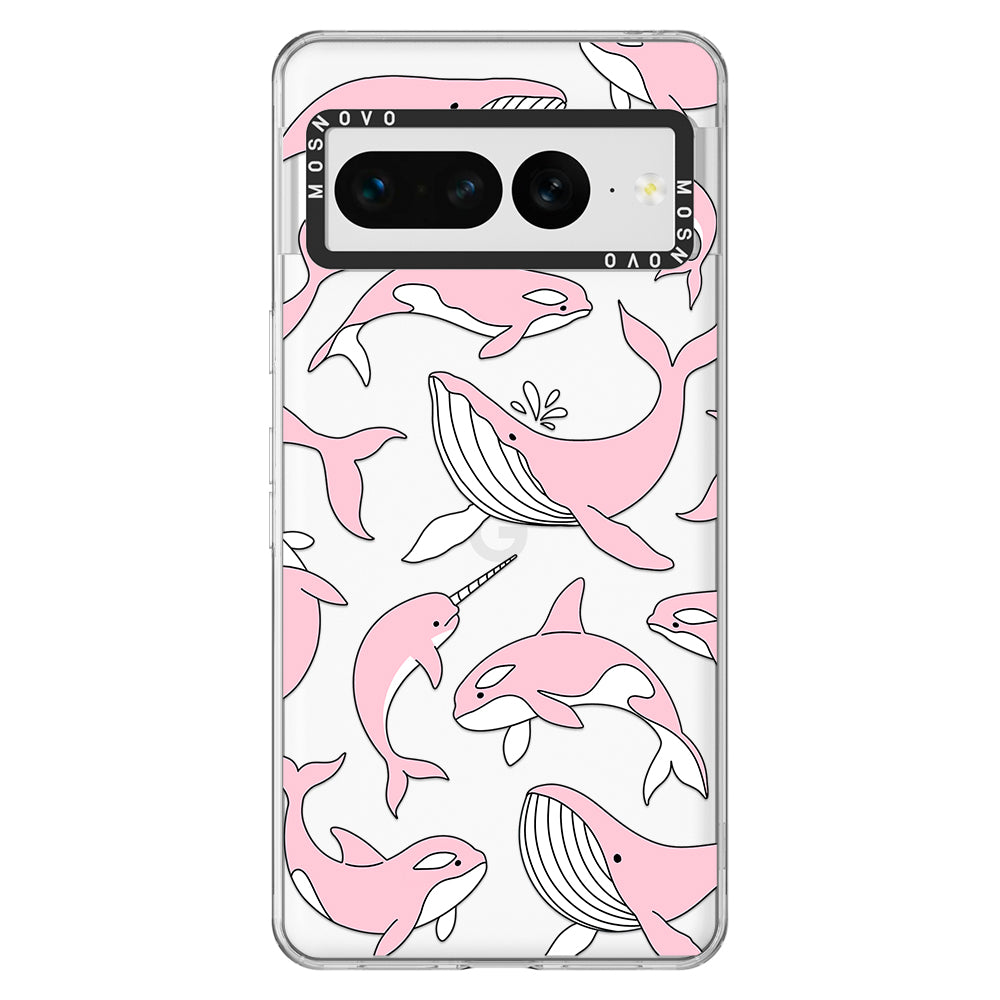 Pink Whales Phone Case - Google Pixel 7 Pro Case