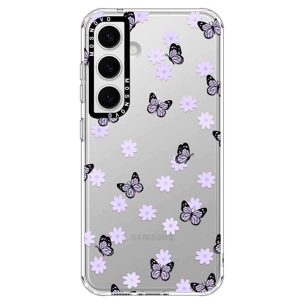 Lilac Butterfly Phone Case - Samsung Galaxy S24 Plus Case